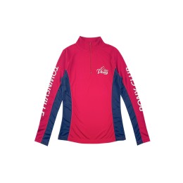 大量訂購女裝企領長袖Polo恤 馬匹飼料 贊助 訂製紅色撞寶藍色半胸拉鏈Polo恤   長袖Polo恤專門店 印花LOGO  100%Polyester P1542 大量訂購女裝企領長袖Polo恤 馬匹飼料 贊助 訂製紅色撞寶藍色半胸拉鏈Polo恤   長袖Polo恤專門店 印花LOGO  100%Polyester P1542